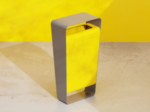 Корзина для мусора из оцинкованной стали с крышкой