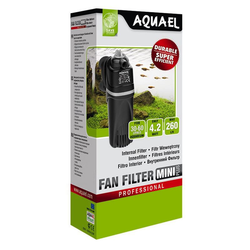 Т00017788 Внутренний фильтр FAN FILTER MINI plus для аквариума 30 - 60 л (260 л/ч, 4.2 Вт) AQUAEL 