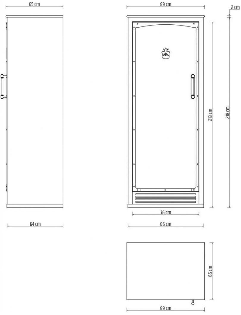 Officine Gullo Отдельно стоящий однодверный холодильник из стали в современном стиле sun-id-1415124 - Вид №1