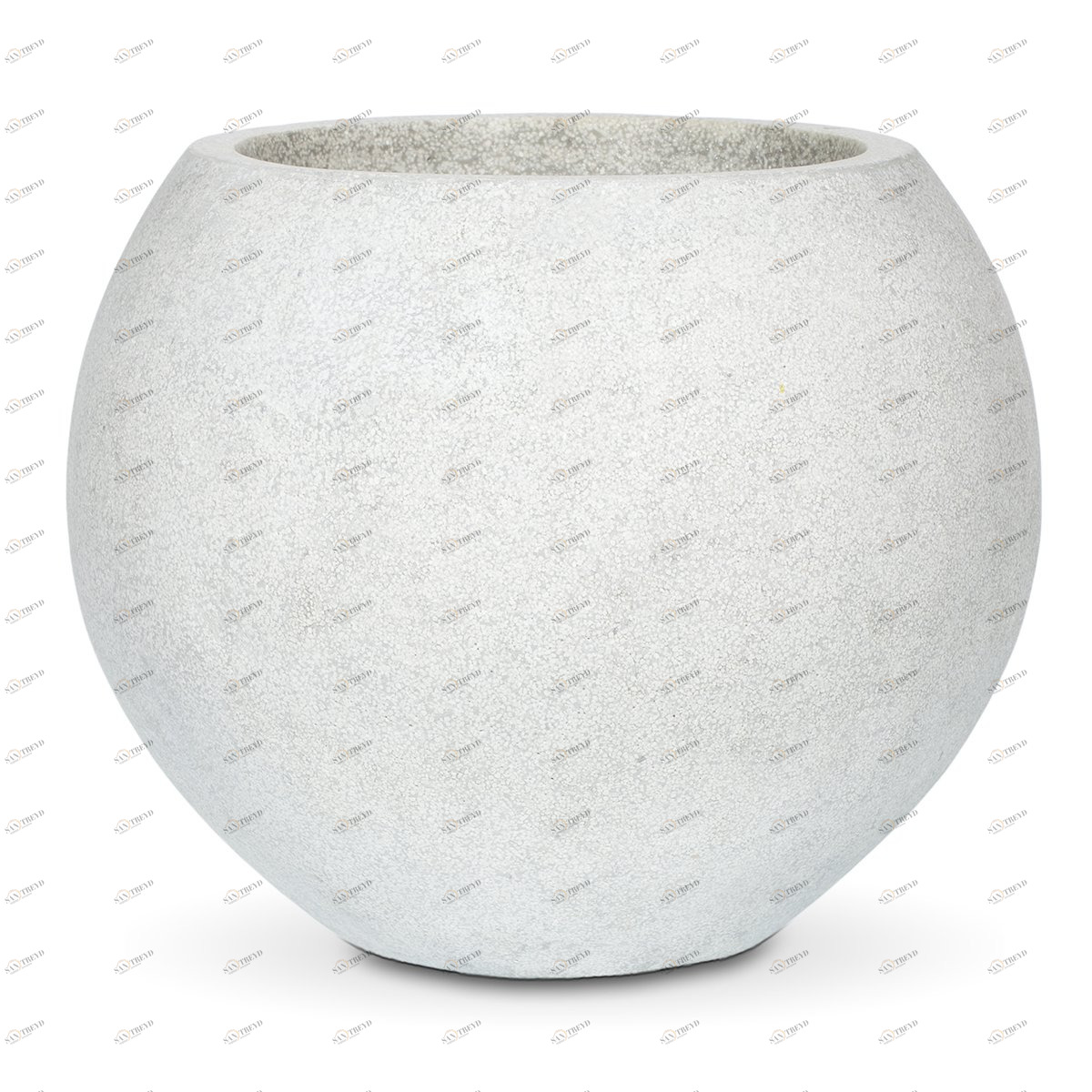 Уличный вазон круглый 40х32 см серый мрамор "Бирмингем" LE-VILLAGE FLORERO 044743 Серый 