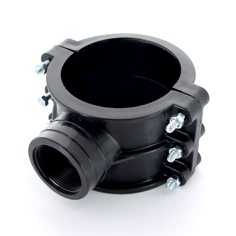 Врезка монтажная Unidelta зажим-В 125 x 2" 4 болта, для труб ПНД полипропилен PP-B 1019125007 - Вид №1