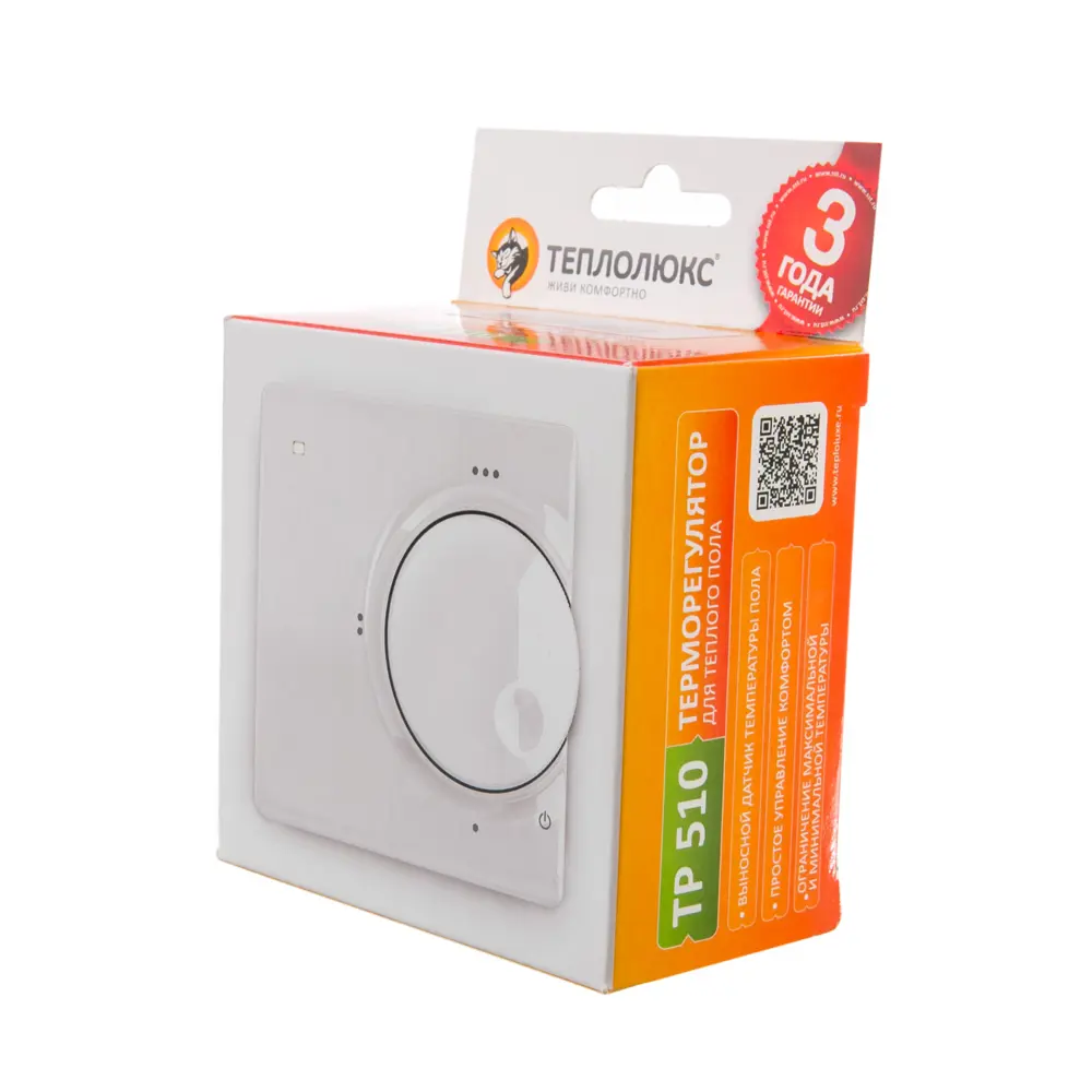 Терморегулятор для теплого пола Теплолюкс ТР 510 механический, 3500 Вт, цвет белый STLM-2125973 - Вид №2