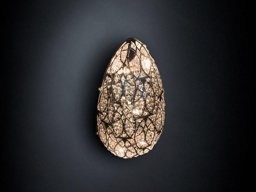 VGnewtrend Настенный светильник из нержавеющей стали с кристаллами Arabesque egg 7511769.97/.98  - Вид №1