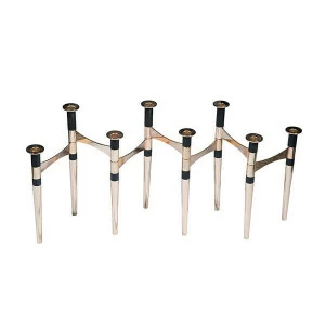 Подсвечник металлический золотистый на 8 свечей Fantasy UNICO  255403 Золото;черный