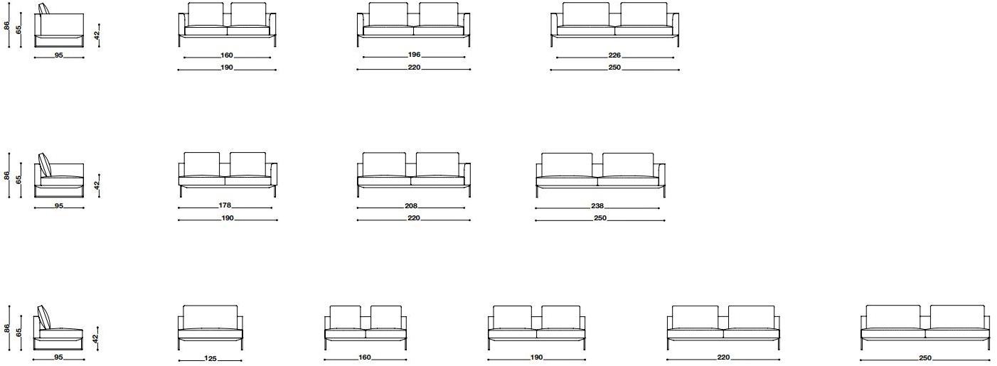 Désirée divani 3-х местный тканевый диван со съемным чехлом Arlon sun-id-1480717 - Вид №4