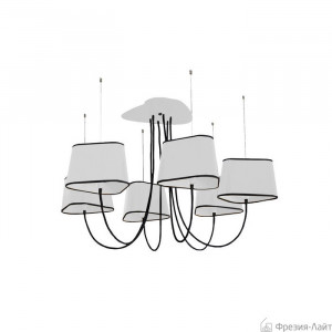 Designheure Lustre 6 Moyen Nuage Blanc bordure noire люстра подвесная