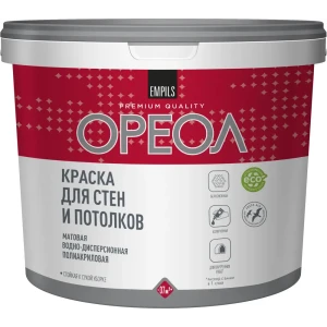 Краска для стен и потолков Ореол матовая цвет белоснежный 6.5 кг