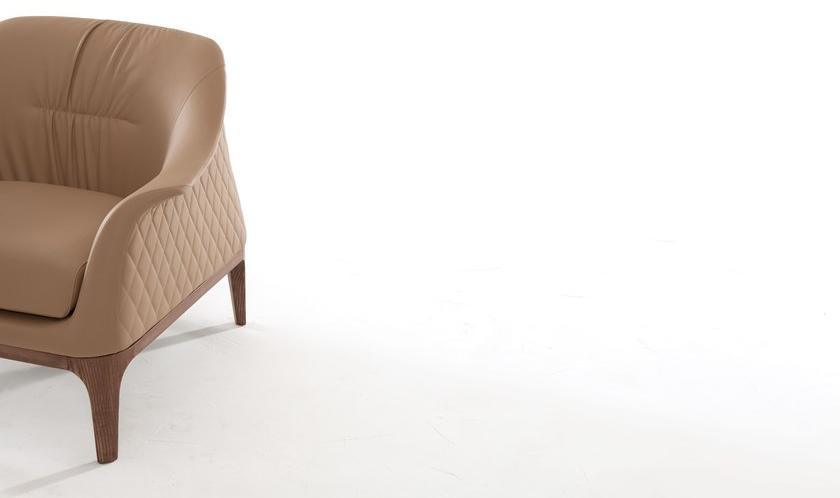 Tonin Casa Мягкое кожаное кресло с подлокотниками Tiffany sun-id-1370236 - Вид №1