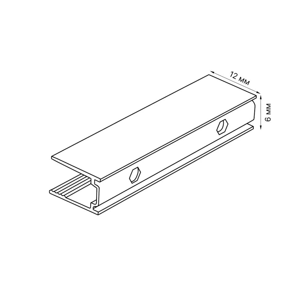Крепление для светодиодной ленты Neon 6x12 мм алюминий 10 шт. 89437049 STLM-2141626 Santreyd  - Вид №8
