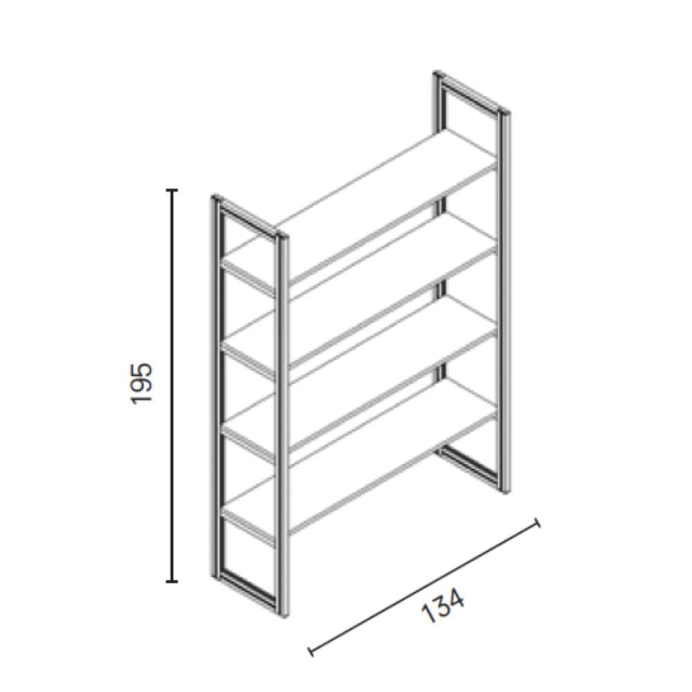 Самонесущий модульный офисный книжный шкаф из алюминия и дерева STUDIO T Ecodesign ARCH-00086315 - Вид №10