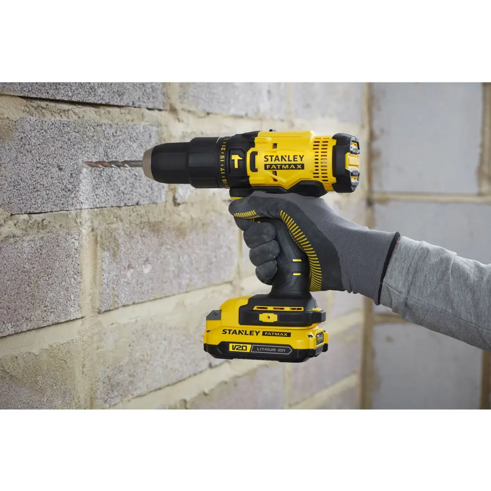 Дрель-шуруповерт аккумуляторная ударная Stanley Fatmax SCD718D2K, 18 В Li-ion 2х2 Ач STLM-2038044 - Вид №10