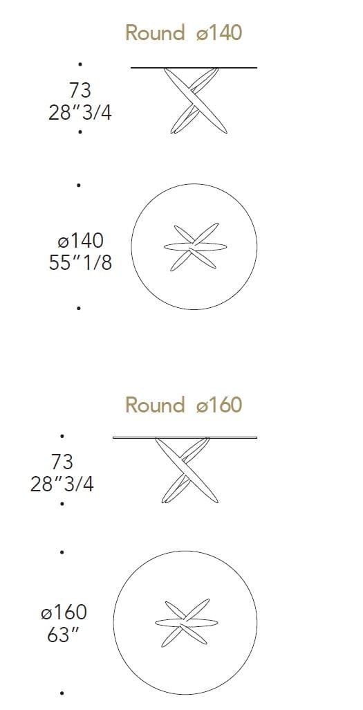 Круглый стеклянный обеденный стол REFLEX PITTO 72 ARCH-00043177 - Вид №2