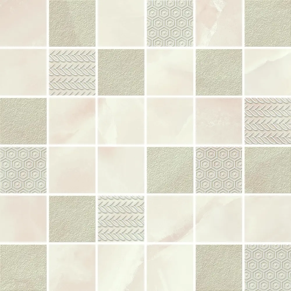 Мозаика настенная Azori Onice Perla Mosaic 30x30 см глянцевая цвет бежевый 84735847 STLM-2038508