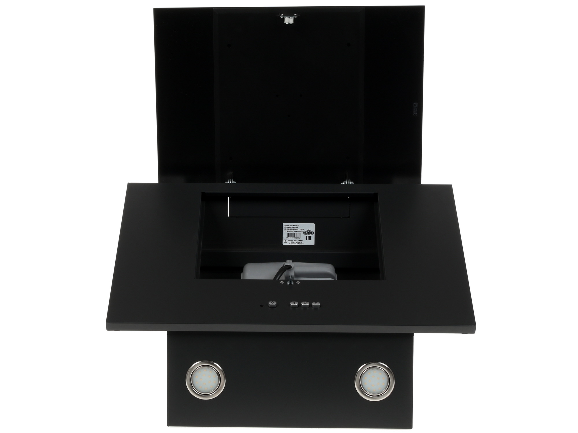 1138240 Вытяжка наклонная ELIKOR Рубин 60П-650-К3Д черный/черный STDN-0109496 - Вид №5