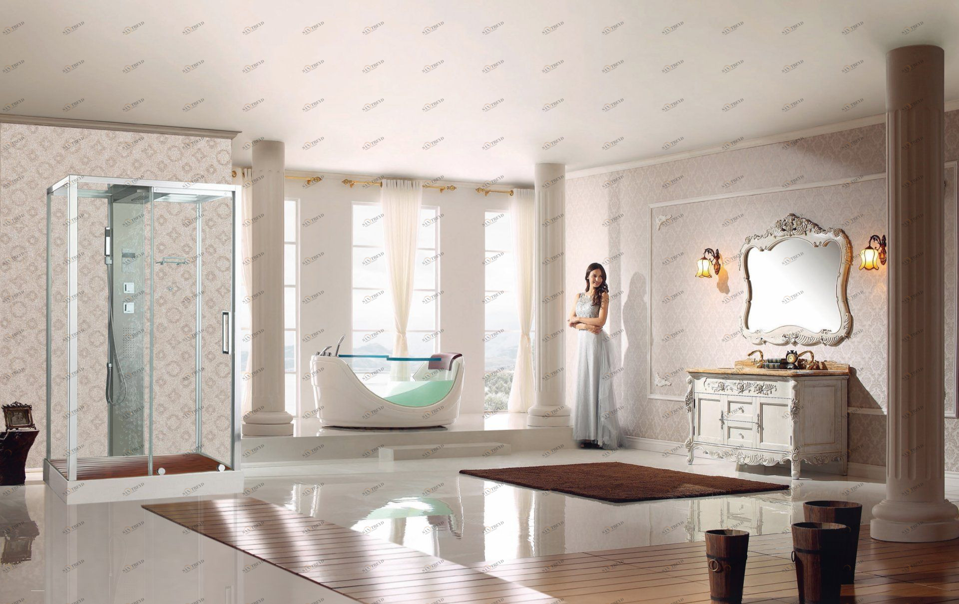 Душевая кабина Acquazzone Helena 120SL-R ACQUAZZONEHELENA120SLR