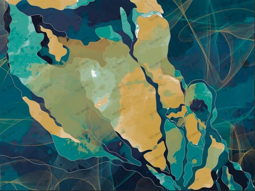 YO2 Прямоугольный коврик из полиамида с рисунком Digest trims sun-id-1349940