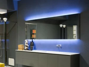 Antonio Lupi Design Прямоугольное зеркало со встроенной настенной подсветкой