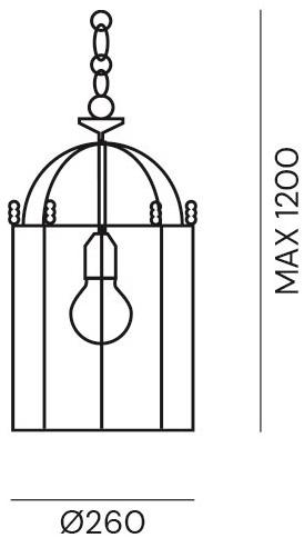 Il Fanale Подвесной светильник из латуни и стекла Rilegato 509.00.80 - Вид №1