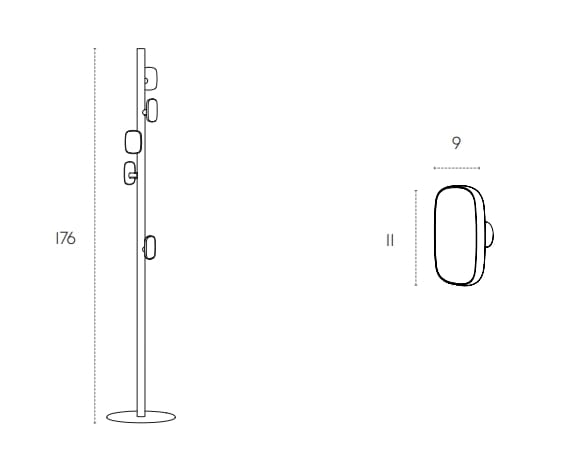 Напольная вешалка из бука TREKU GOI ARCH-00096091 - Вид №3