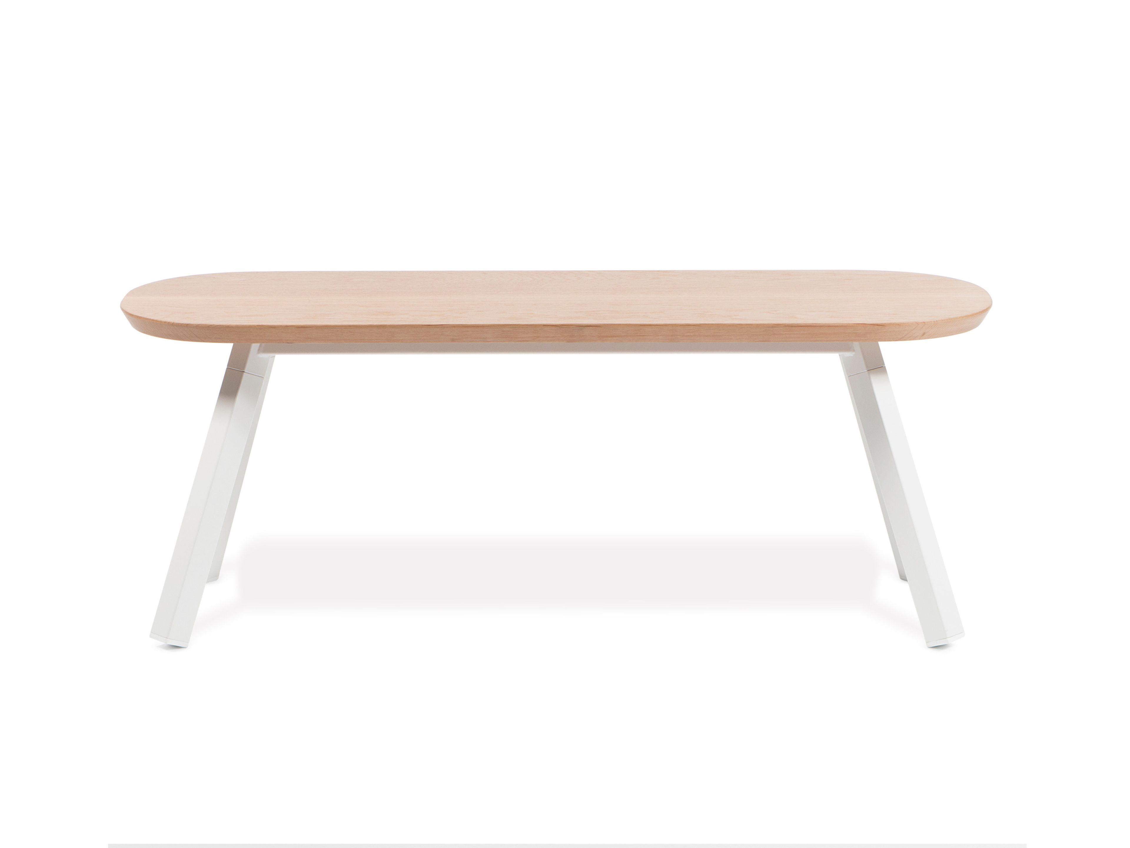 Дубовая скамья с окрашенной стальной основой RS Barcelona YOU AND ME ARCH-00051992 - Вид №1