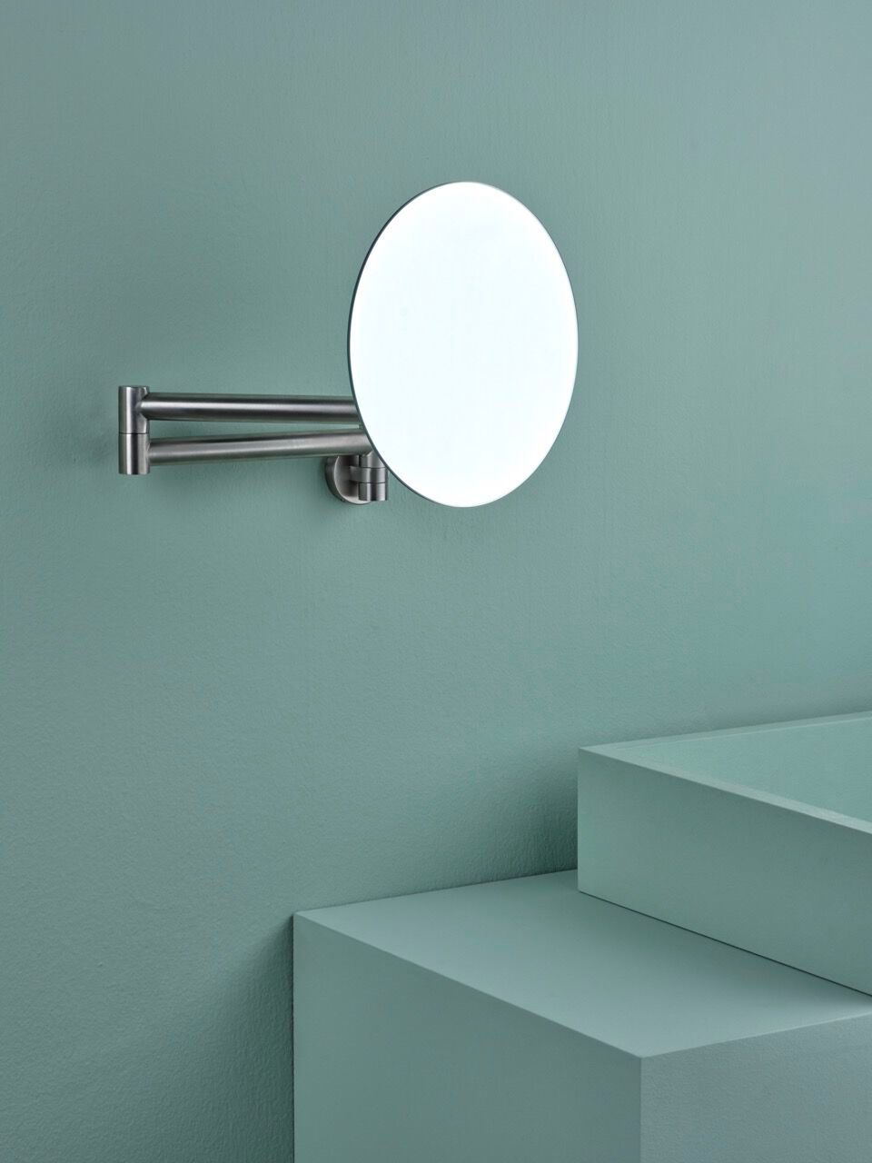 Настенное круглое увеличительное зеркало из нержавеющей стали BEAMTECH ACBT036/037 ARCH-00003227 - Вид №1