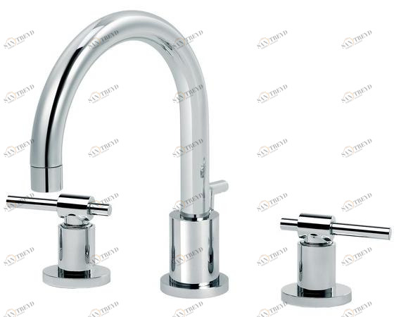 rvb Смеситель для раковины на 3 отверстия с раздельными розетками Dynamic 4027.11.45