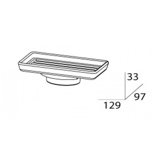 Мыльница матовый хрусталь (компонент) FBS (Чехия) UNI 030 sun-id-561677 - Вид №1