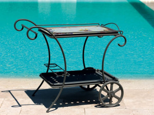 Корзина для еды из фаянса и нержавеющей стали