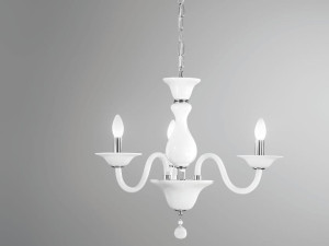 Люстра из дутого стекла