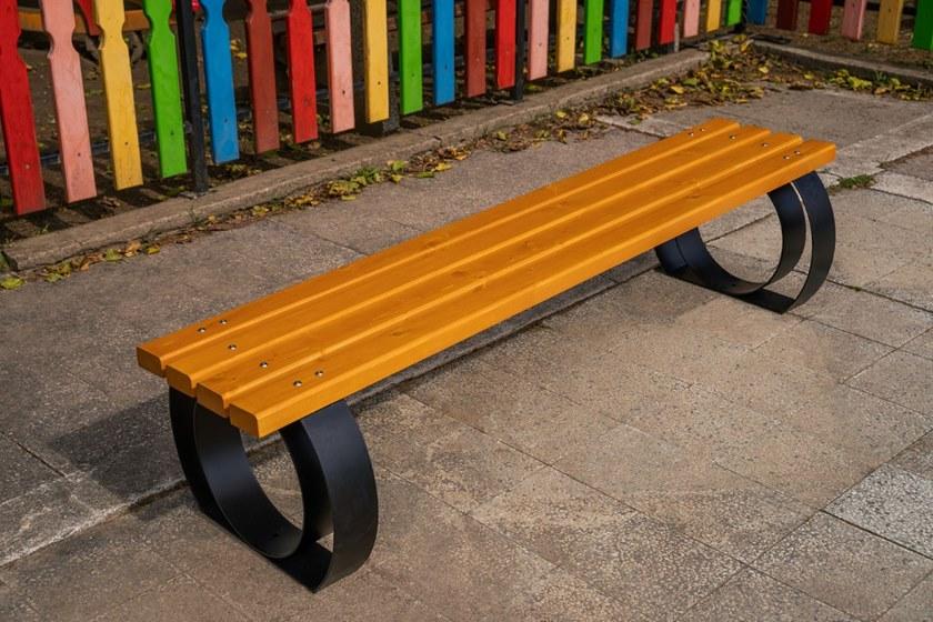 ENCHO ENCHEV - ETE Скамья из дерева и металла без спинки  50  - Вид №1