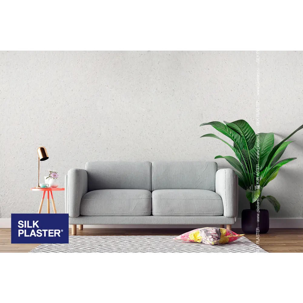 Жидкие обои Silk Plaster Absolute А101 0.868 кг цвет бело-розовый 82736056 STLM-2109424  - Вид №3