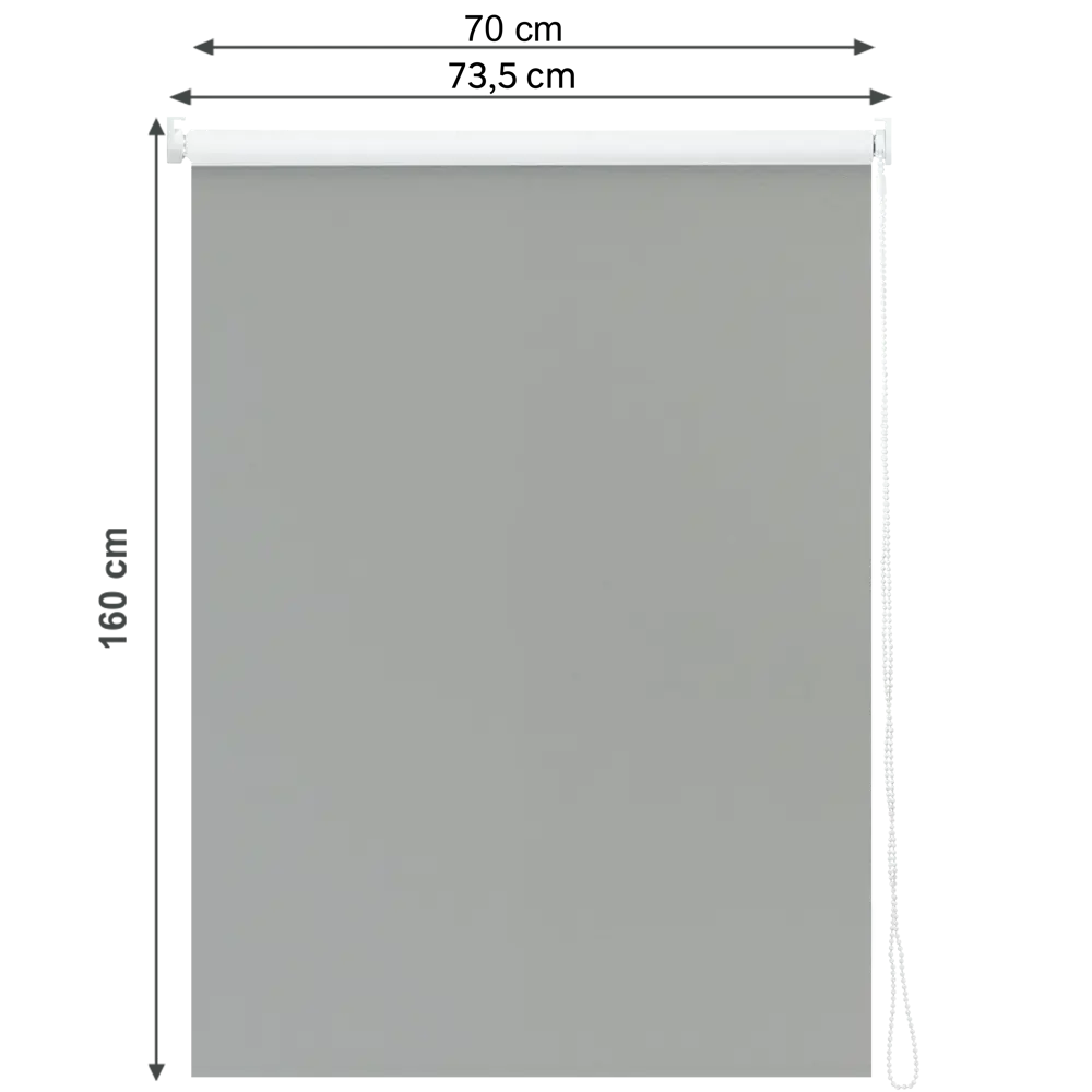 Штора рулонная блэкаут Inspire Santos 70x160 см серая Granit 3 82692244 STLM-2052651 - Вид №1