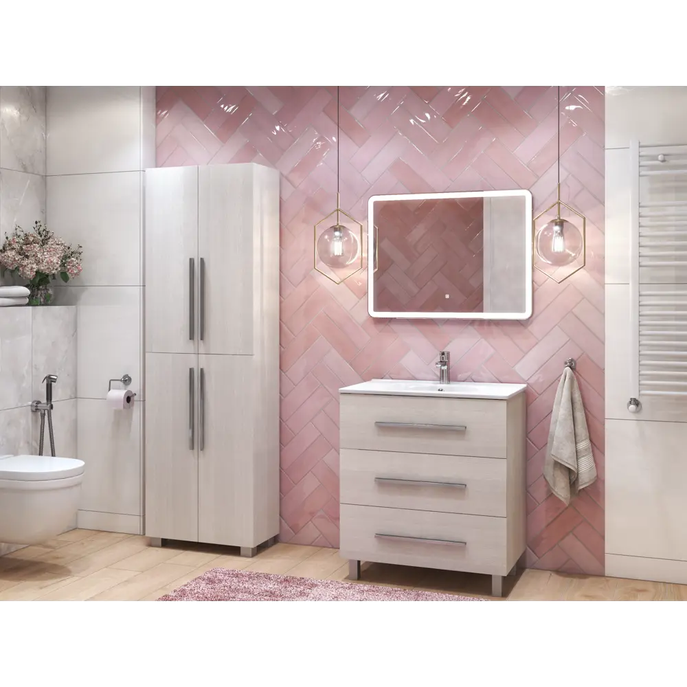 Тумба под раковину напольная Vigo Yuma 75 см цвет ясень анкор STLM-2035767 - Вид №6