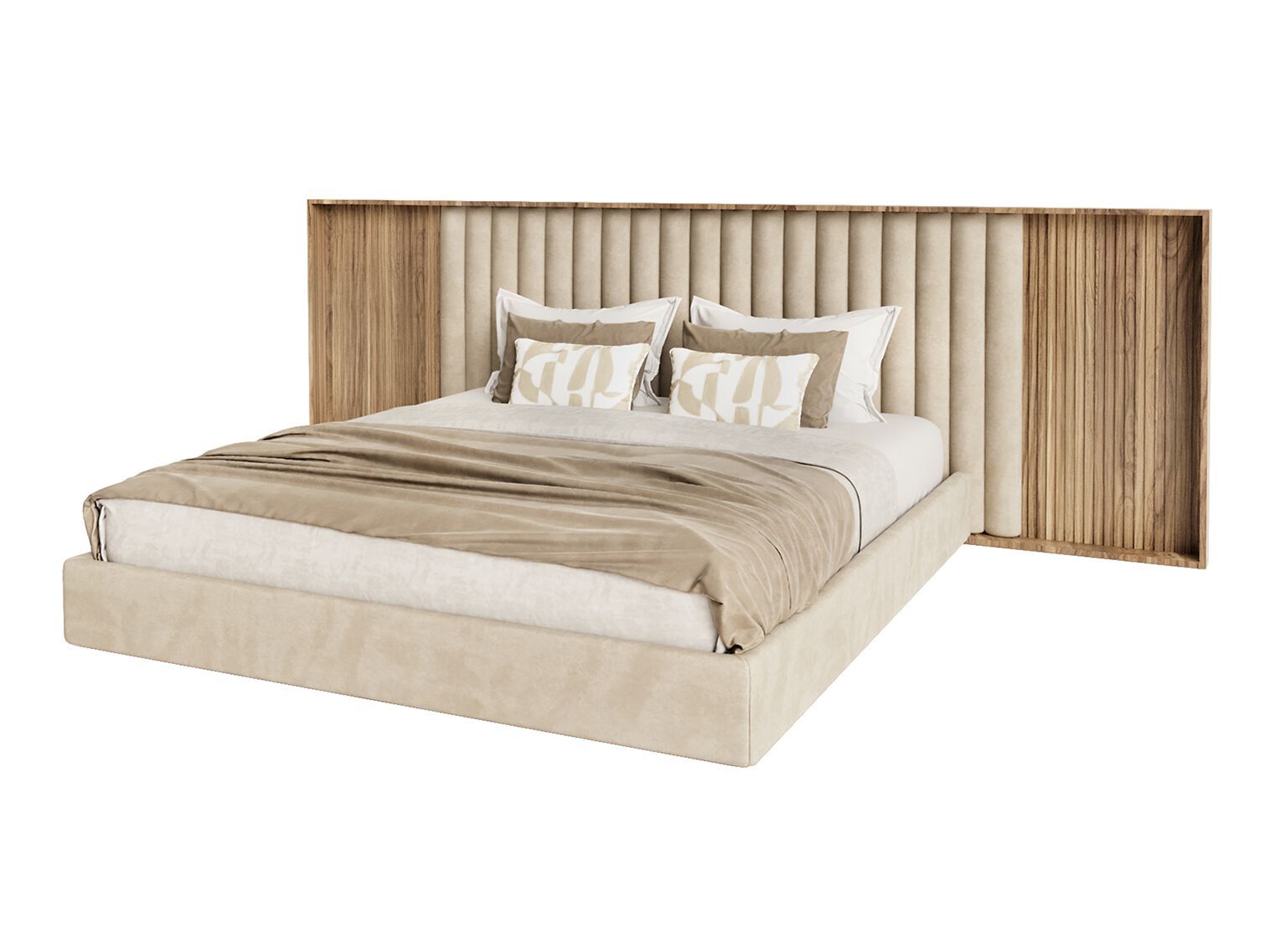 Двуспальная кровать из ткани ANA ROQUE INTERIORS ARCH-00062606