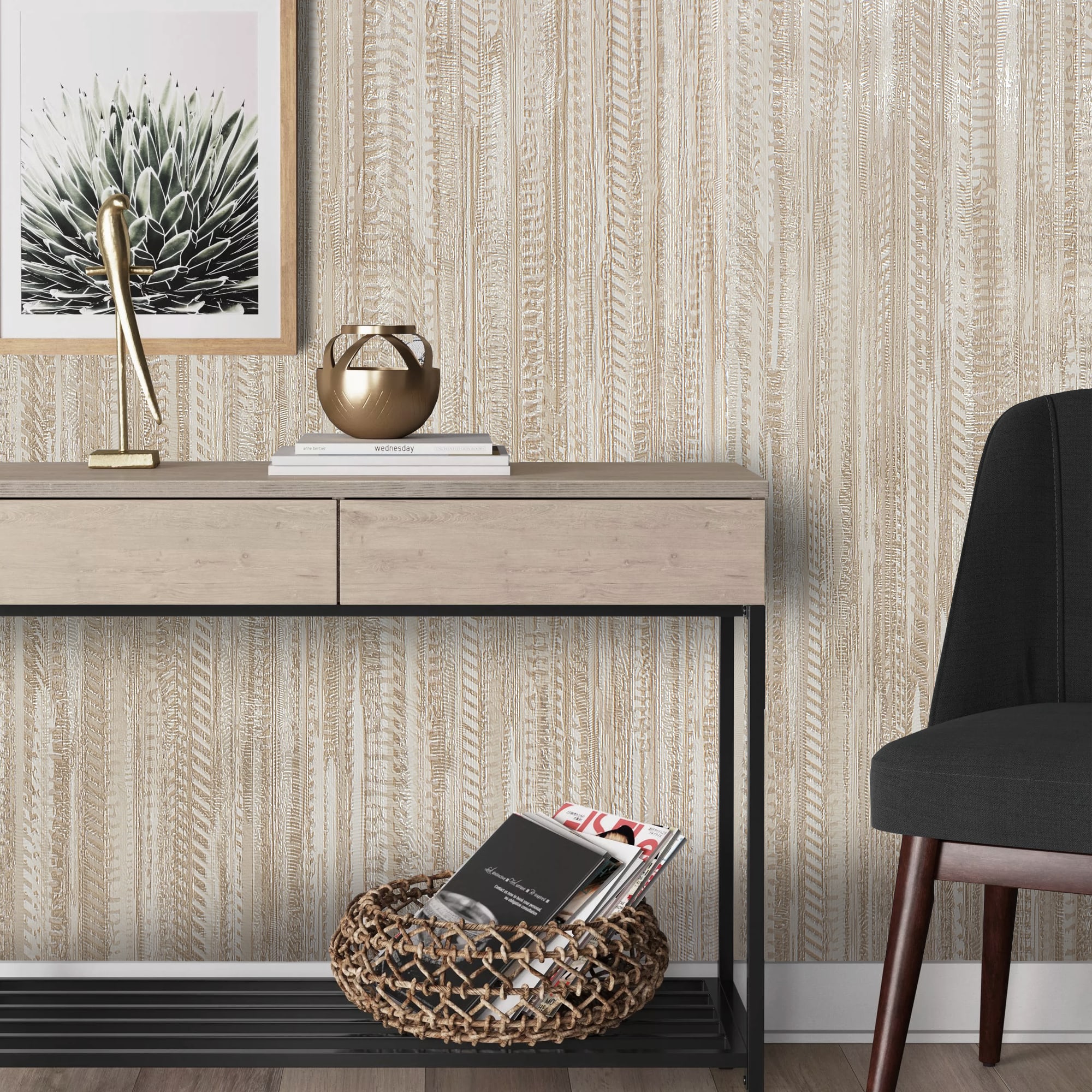 82938310 Обои бумажные 0.53 м 506-02 бежевые Фазан Santreyd  - Вид №2