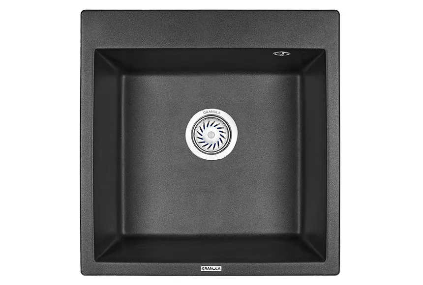 5102, ЧЁРНЫЙ, кухонная мойка, кварц GRANULA 5102-ST105 - Вид №1
