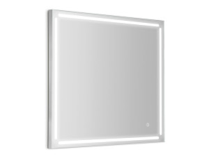 Квадратное зеркало для ванной комнаты со встроенным освещением
