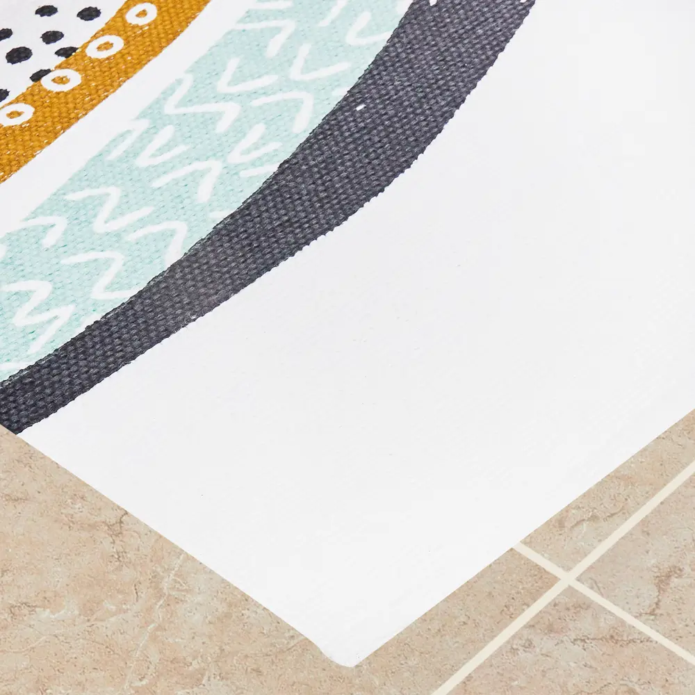 Коврик прикроватный хлопок «Дино-яркость» 60x120 см, цвет белый Santreyd STLM-2014146 - Вид №1