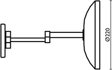 SP811 Увеличительное зеркало, круглое 220 мм, с подсветкой bagno&associati Complementi Bagno & Associati - Вид №1