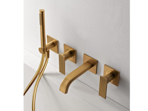 Набор латунных настенных ванн с ручным душем