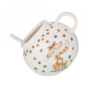 359-670 Посуда керамическая Солонка форфоровая с ложкой Lefard