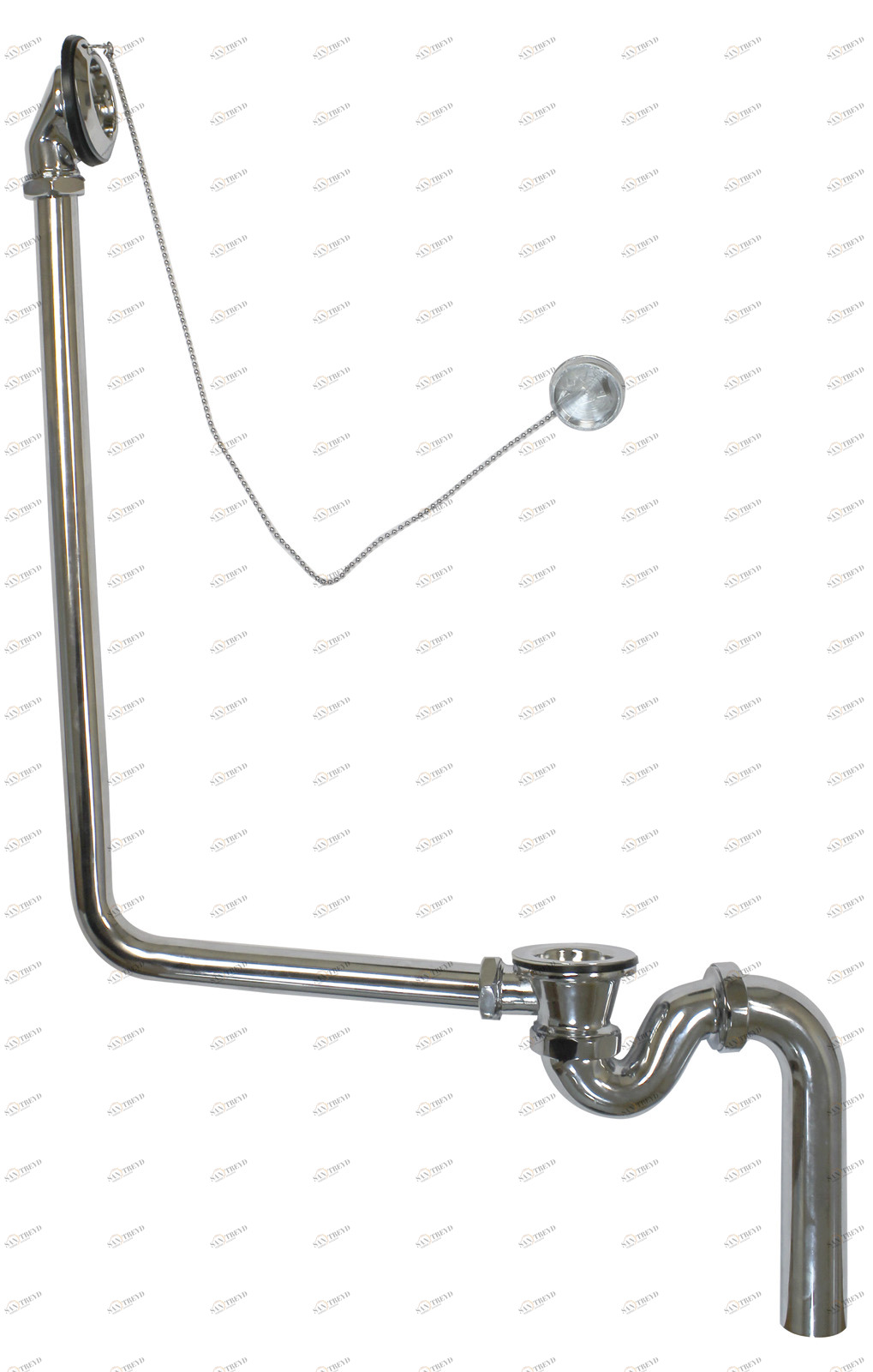 Слив-перелив с гидрозатвором BelBagno BB-OVF-02-CRM хром 