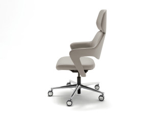 5 спиц кожаный мягкий офисный стул с колесами