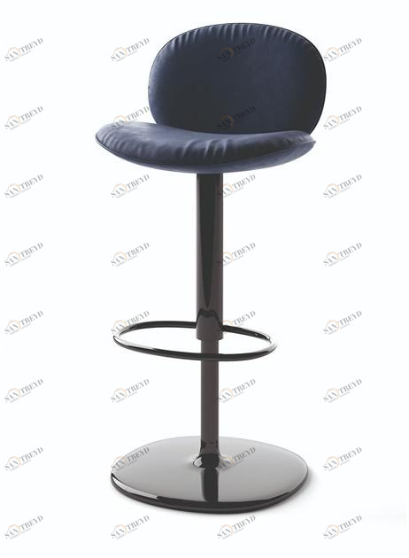 Natuzzi Высокий поворотный кожаный табурет со спинкой Dove sun-id-1347845