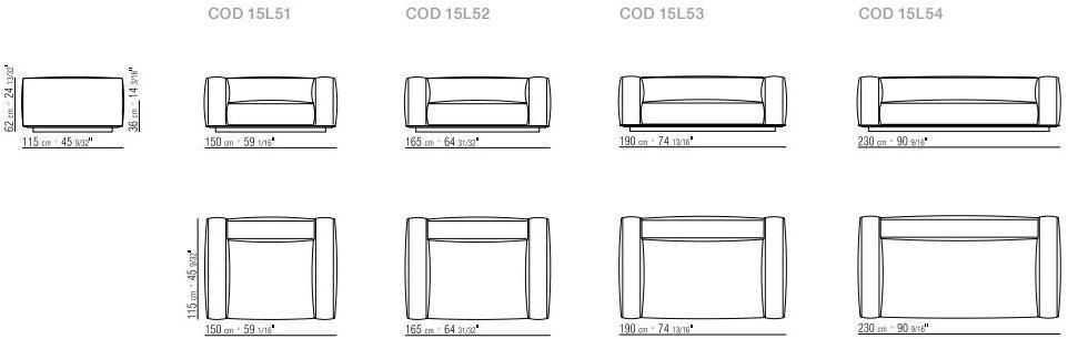 Flexform 3-х местный тканевый диван со съемным чехлом Grandemare sun-id-1409195 - Вид №2