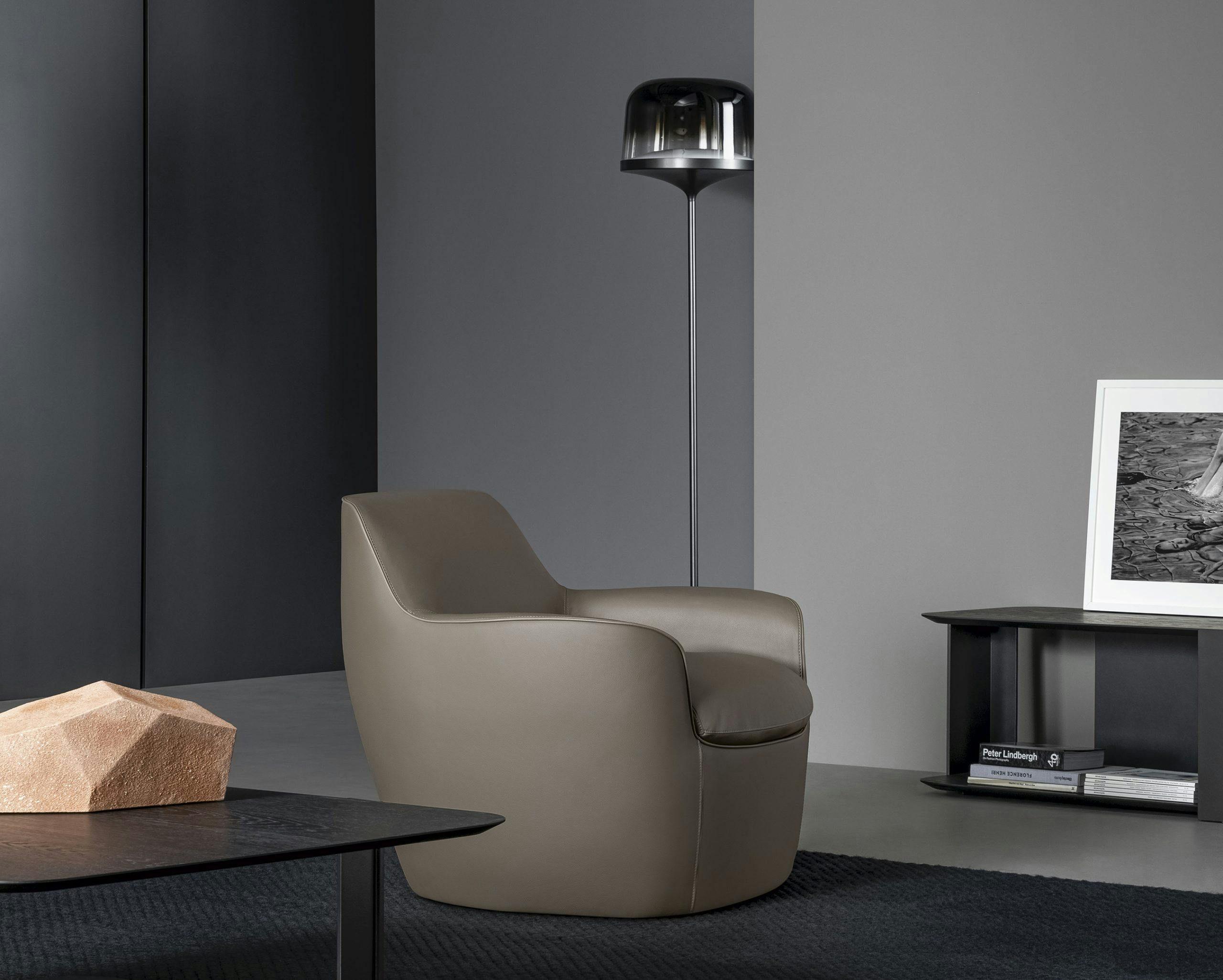 Кожаное кресло с подлокотниками BONALDO KITAI ARCH-00145021 - Вид №5