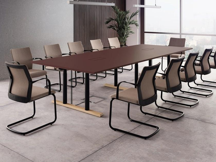 Howe Прямоугольный деревянный стол для совещаний с регулируемой высотой Mn table series sun-id-1442815 - Вид №7