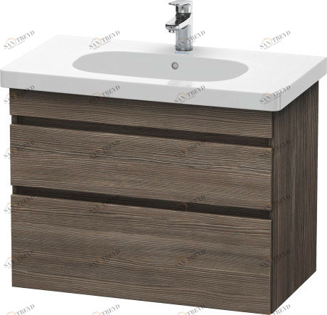 DS648405151 Тумбочка подвесная DuraStyle #DS6484 800 x 453 мм Сосна коричневая, декор Duravit