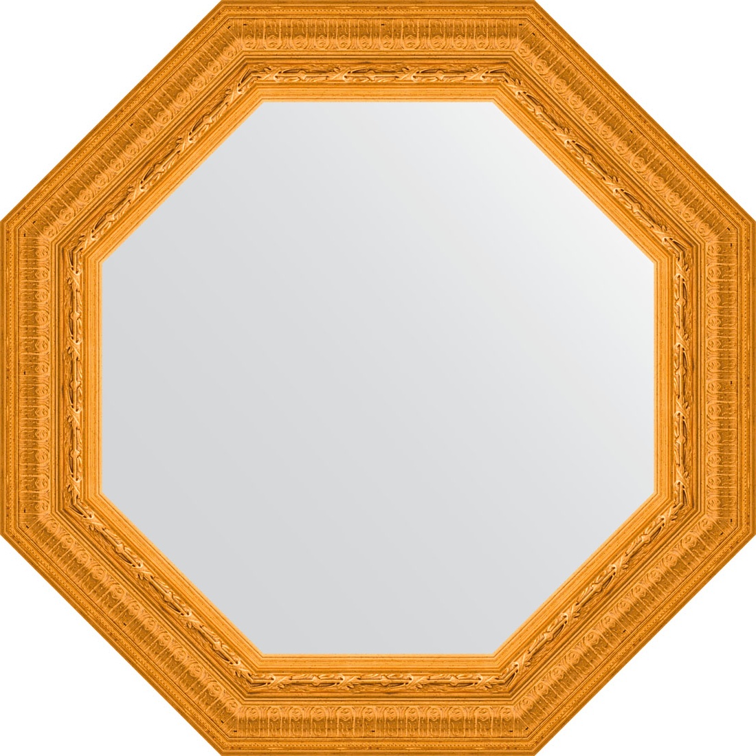 BY 7326 Зеркало в багетной раме - сусальное золото 80 mm EVOFORM Octagon