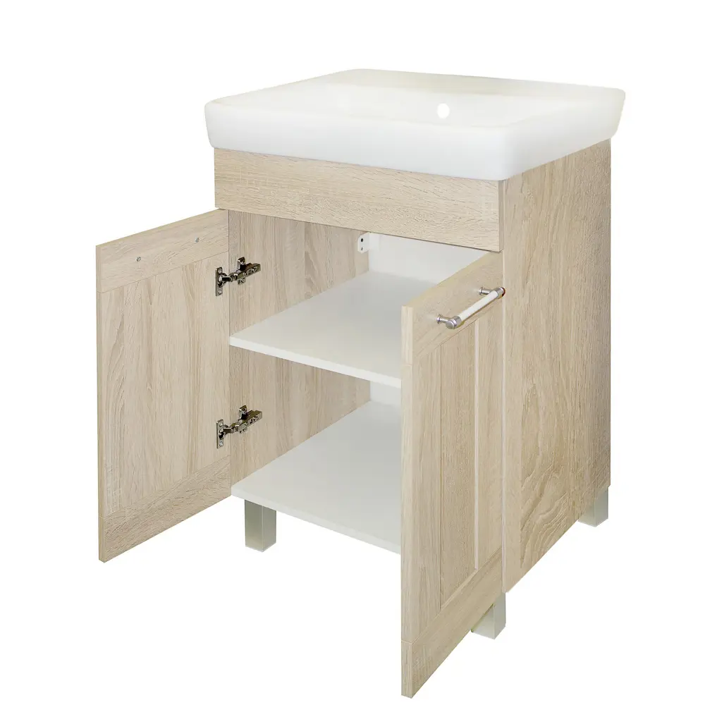 Тумба под раковину напольная «Клио-М» 60 см цвет дуб сонома AQWELLA STLM-2090164 - Вид №2